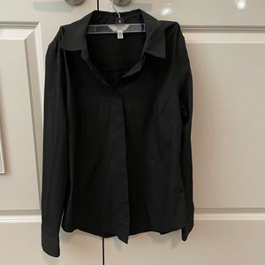 Black button down long sleeve shirt